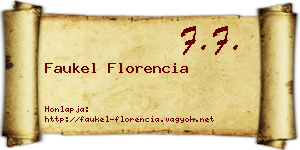 Faukel Florencia névjegykártya